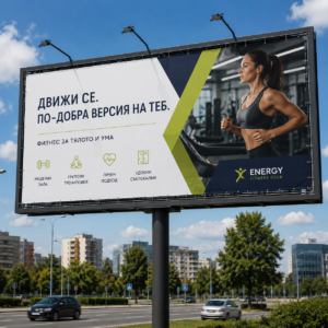 Винил, промазан, капси, външна реклама, билборд